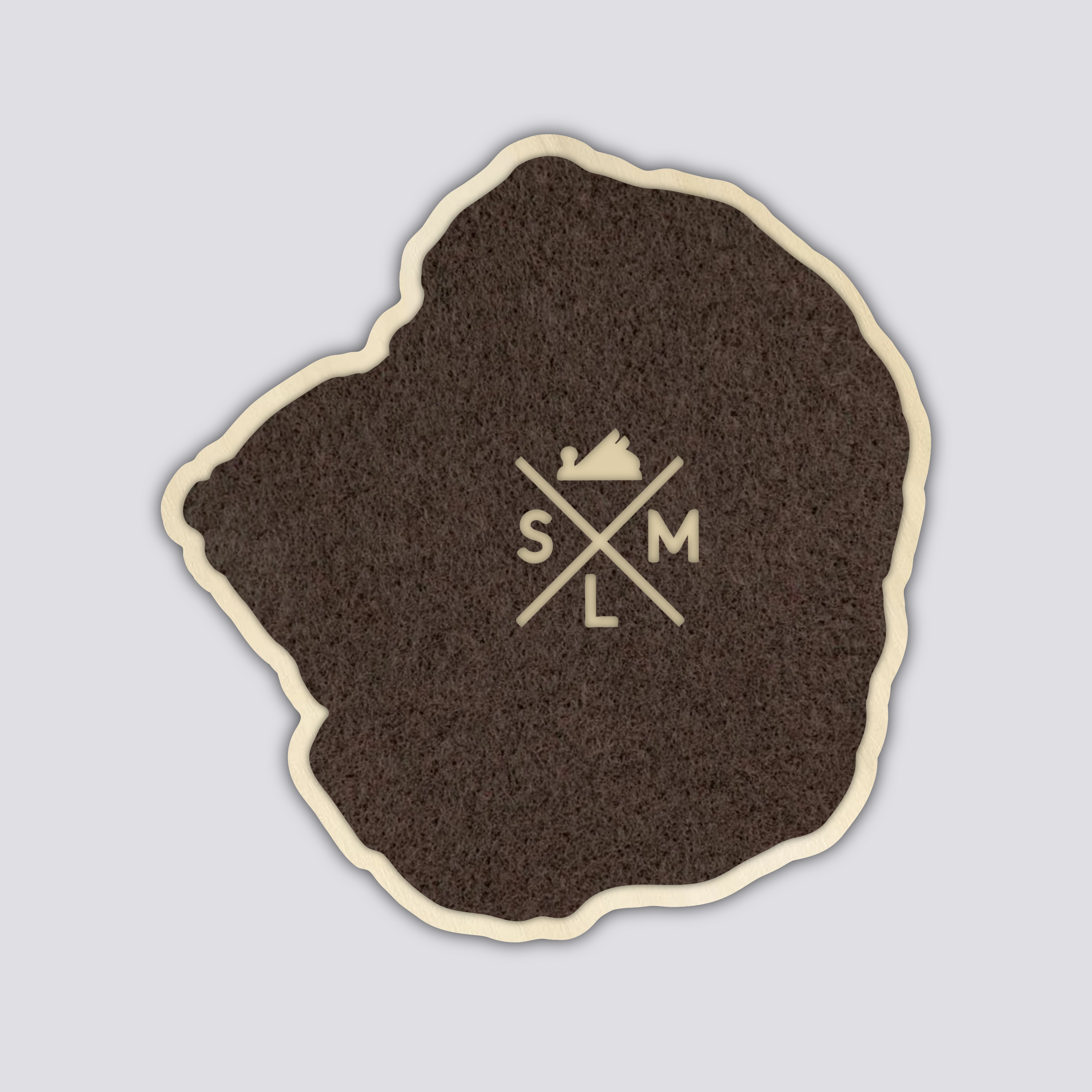 Lassen Peak Coaster | Wood Coaster Topography Map | California Mountain Art