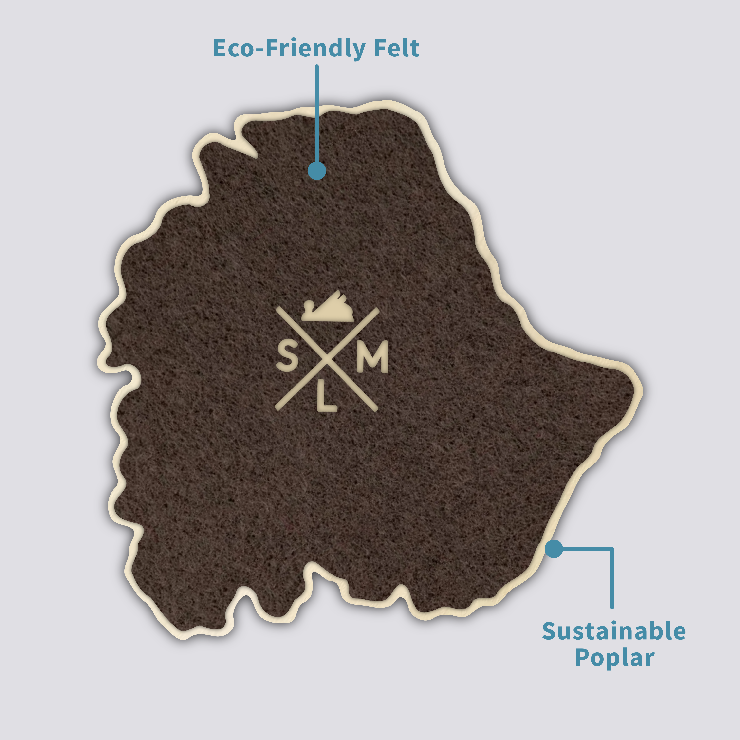 Mt Elbert Coaster | Wood Coaster Topography Map | Colorado Mountain Art
