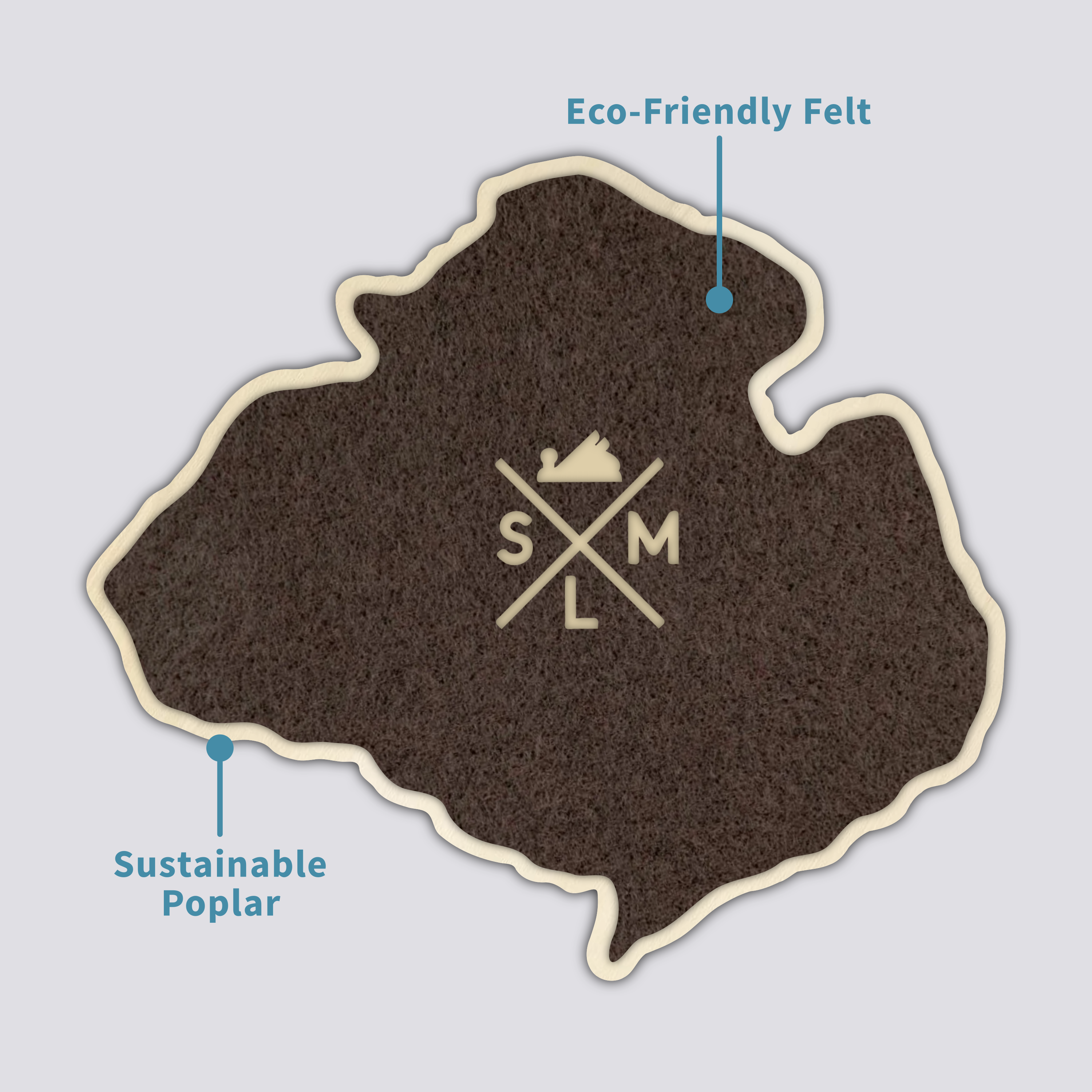 Mt Bierstadt Coaster | Wood Coaster Topography Map | Colorado Mountain Art