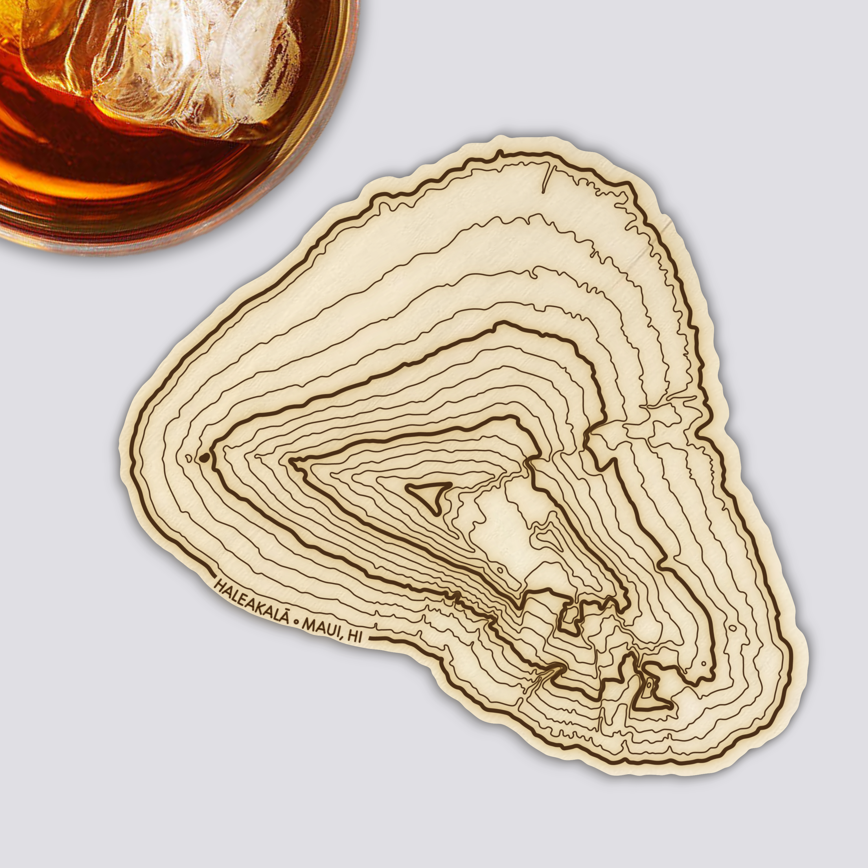 Haleakalā Coaster | Wood Coaster Topography Map | Hawaiian Volcano