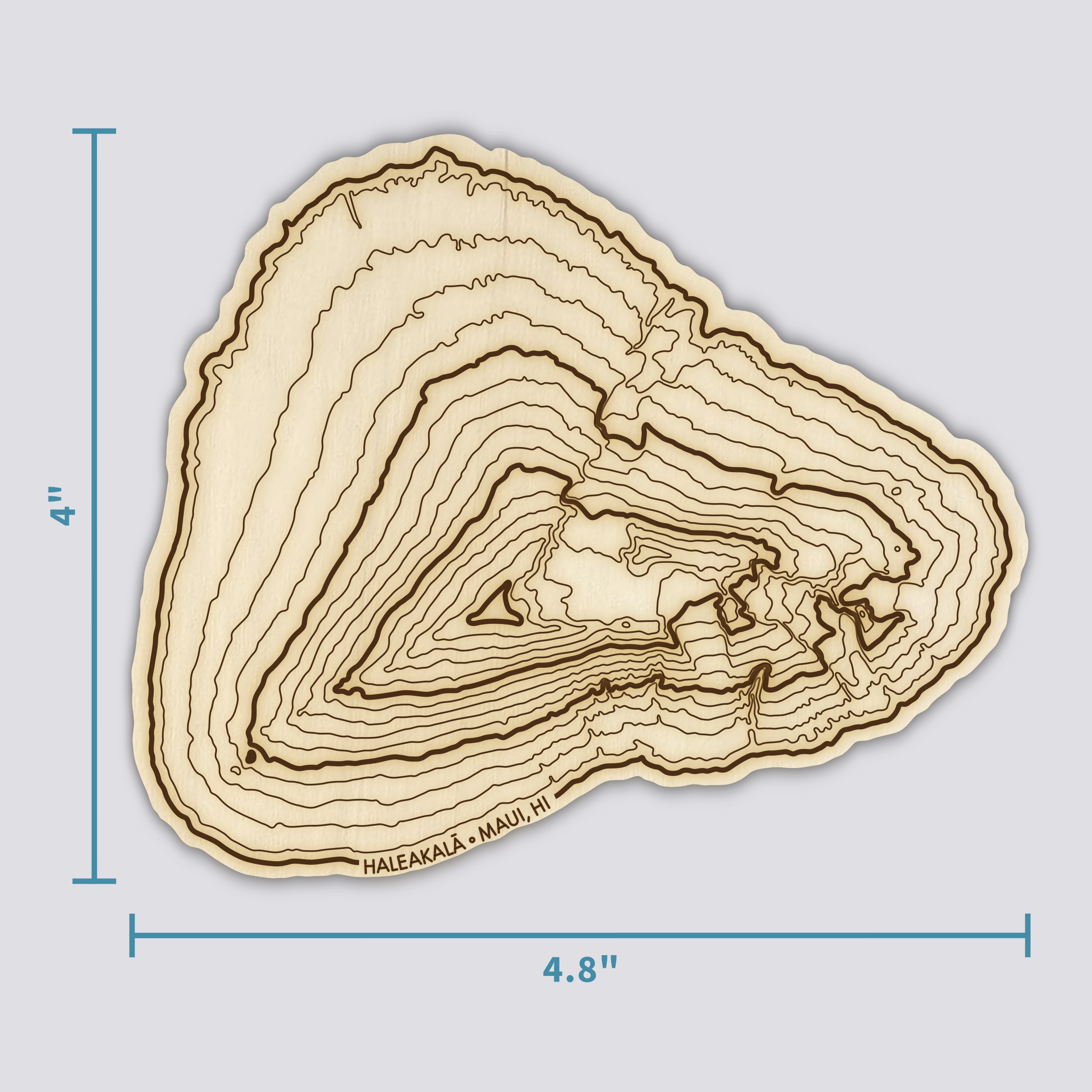 Haleakalā Coaster | Wood Coaster Topography Map | Hawaiian Volcano