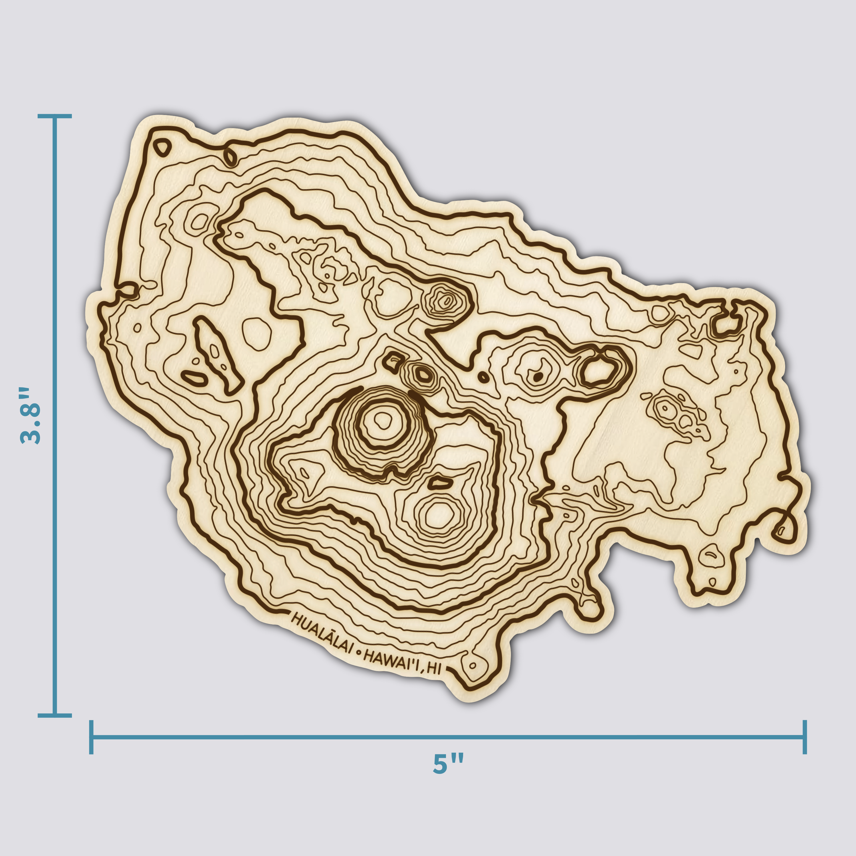 Hualālai Coaster | Wood Coaster Topography Map | Hawaiian Volcano