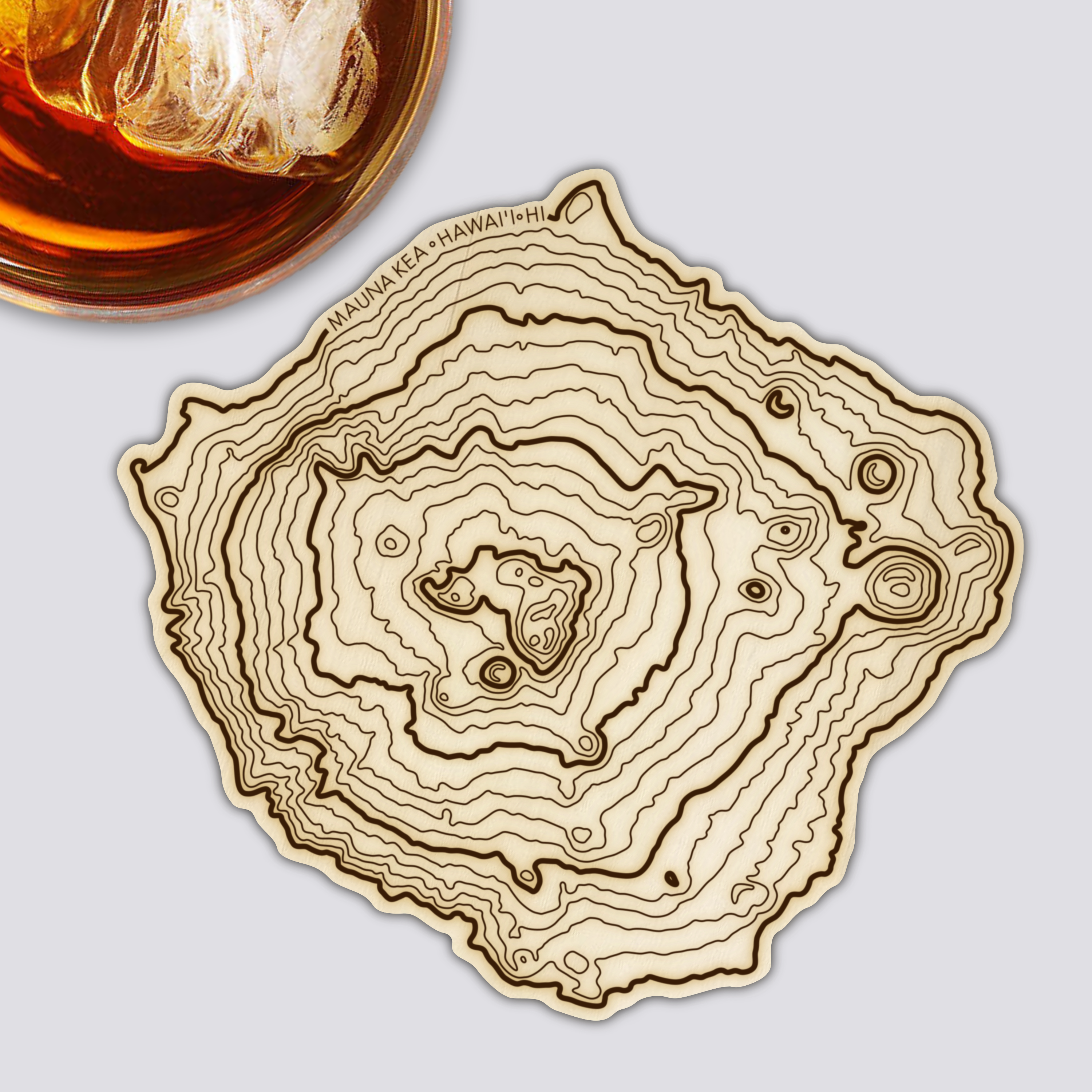 Mauna Kea Coaster | Wood Coaster Topography Map | Hawaiian Volcano