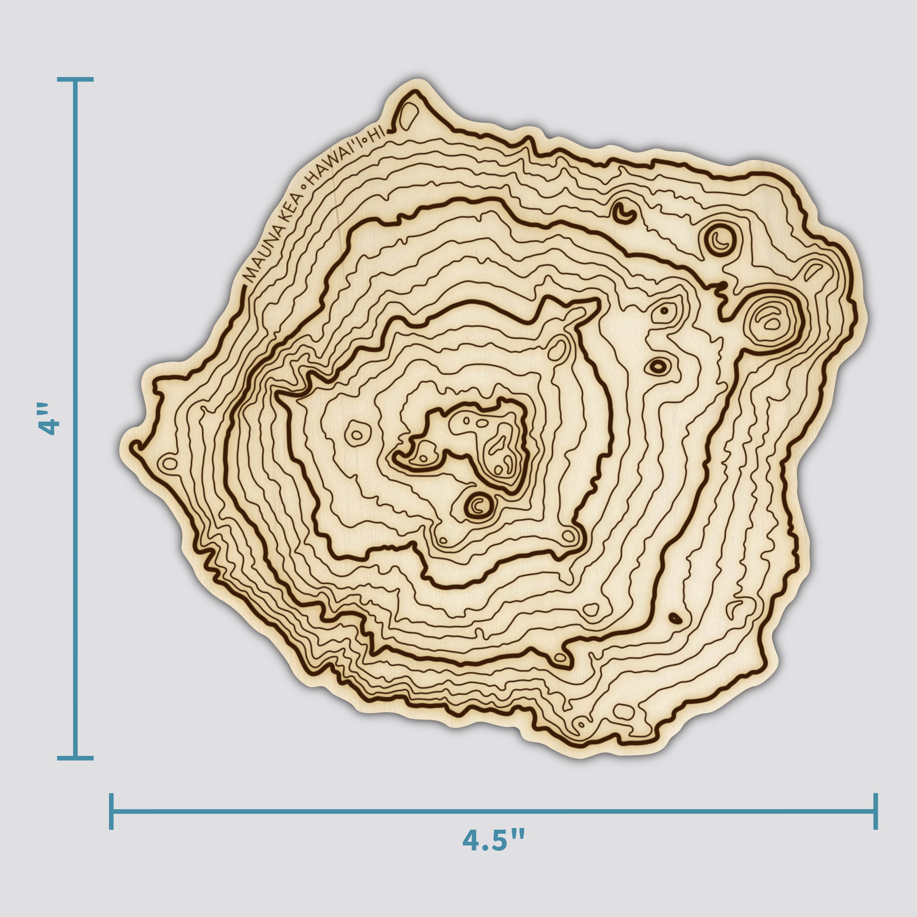 Mauna Kea Coaster | Wood Coaster Topography Map | Hawaiian Volcano