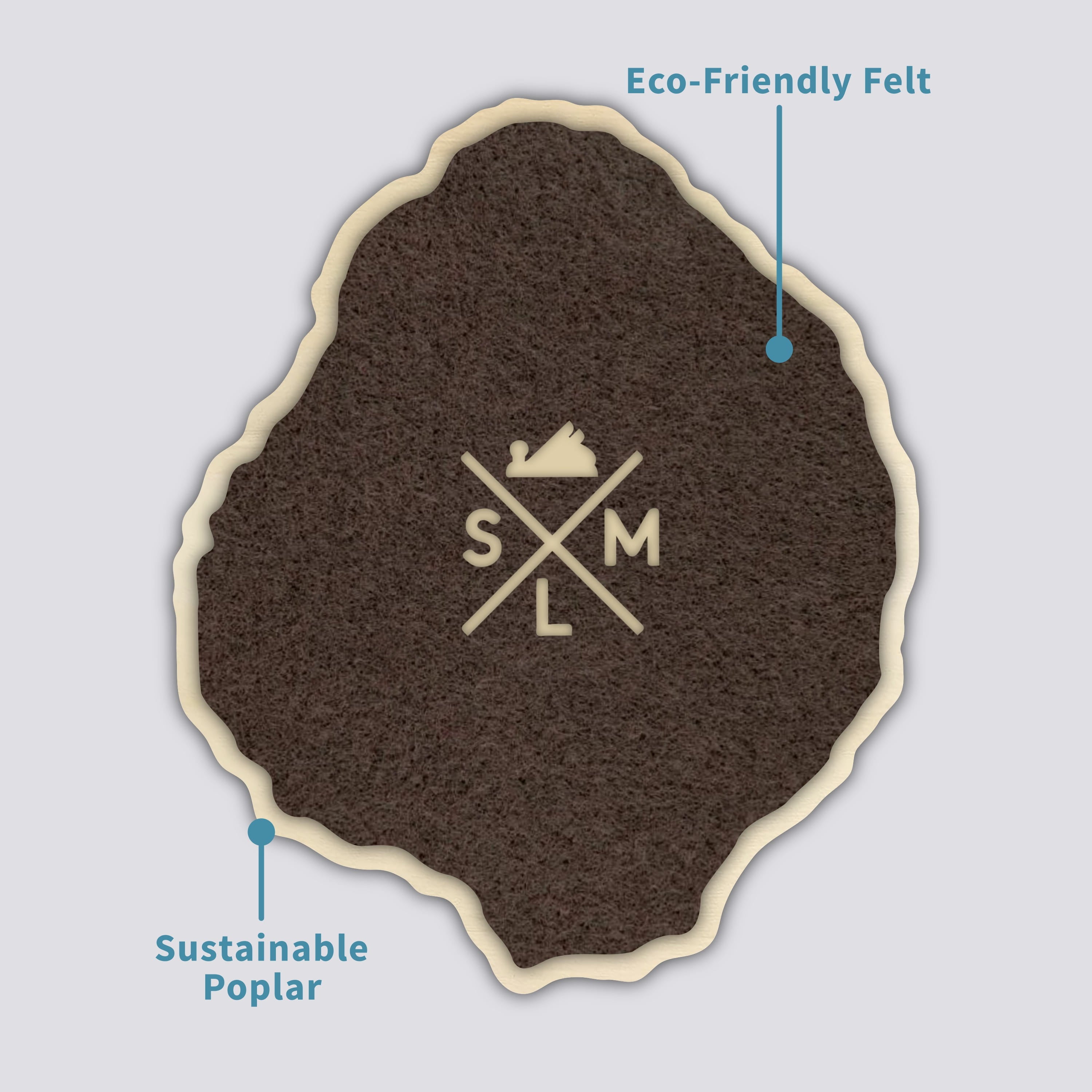 Mt Bachelor Coaster | Wood Coaster Topography Map | Oregon Mountain Art
