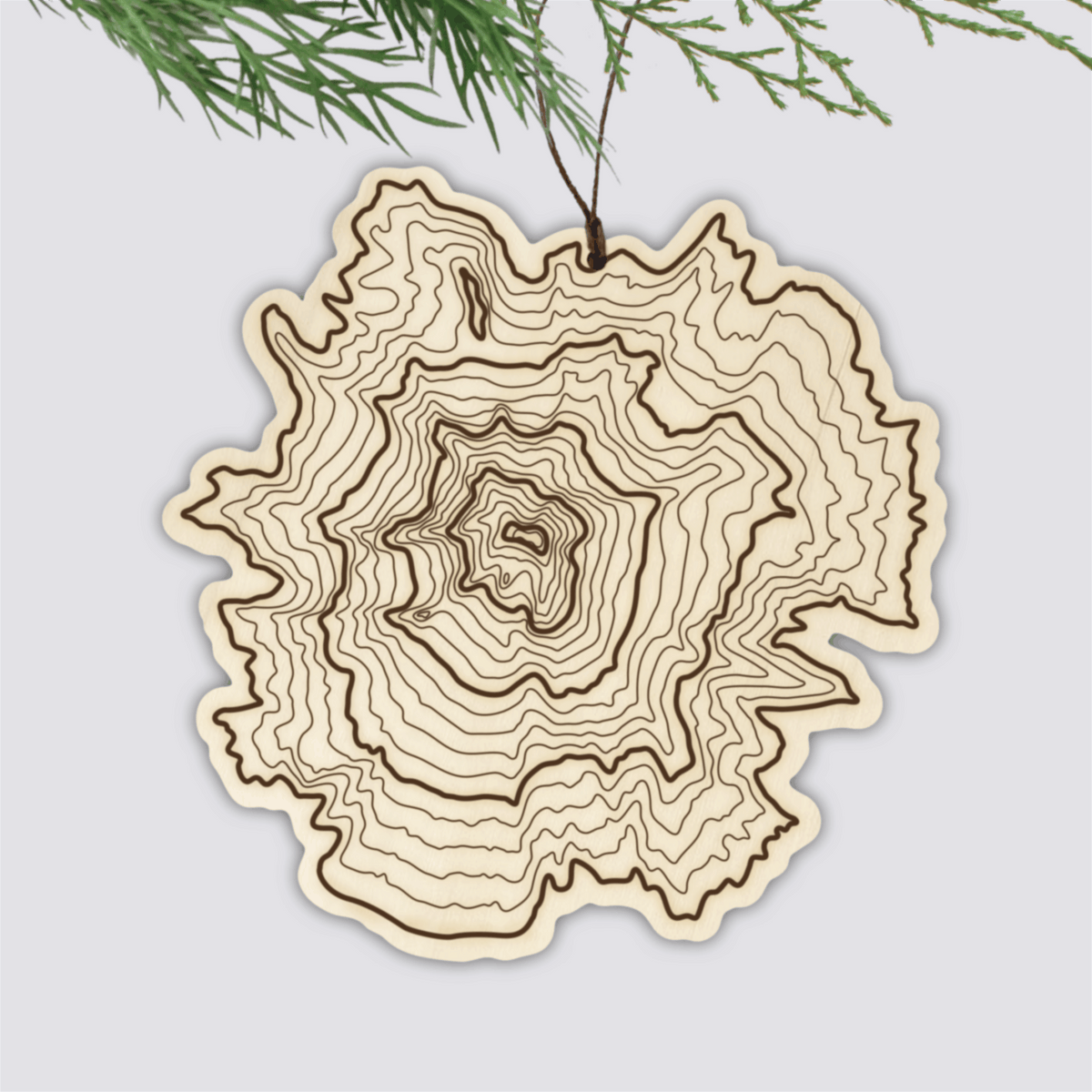 Mt Hood Topography Ornament