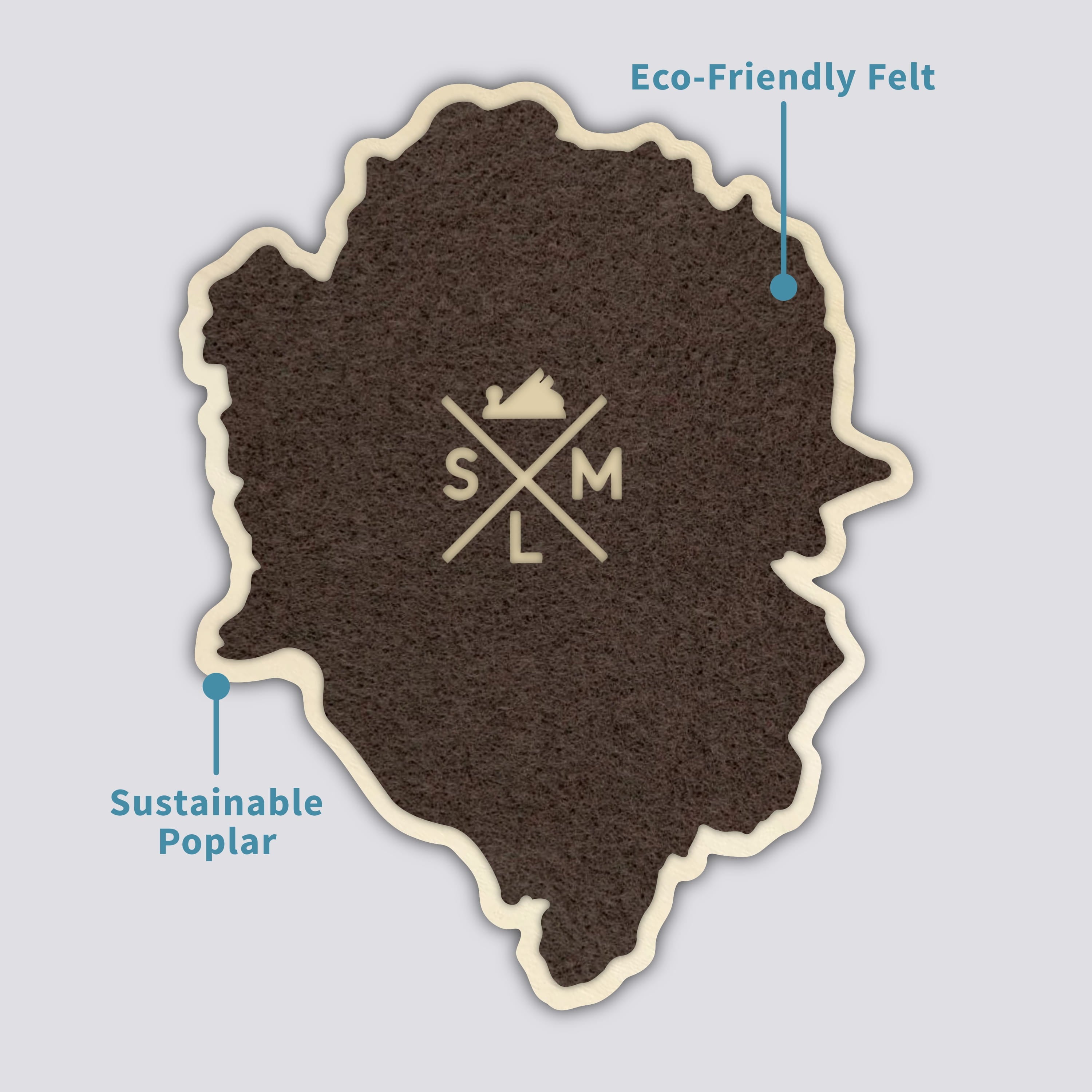 Mt Jefferson Coaster | Wood Coaster Topography Map | Oregon Mountain Art