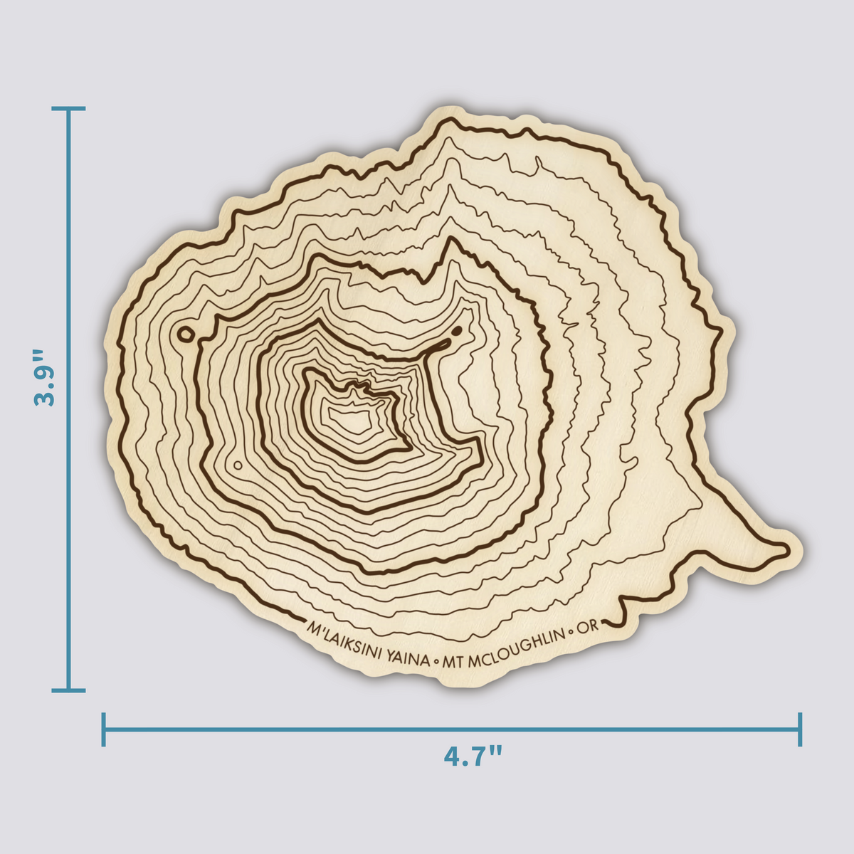 Mt McLoughlin Coaster | Wood Coaster Topography Map | Oregon Mountain