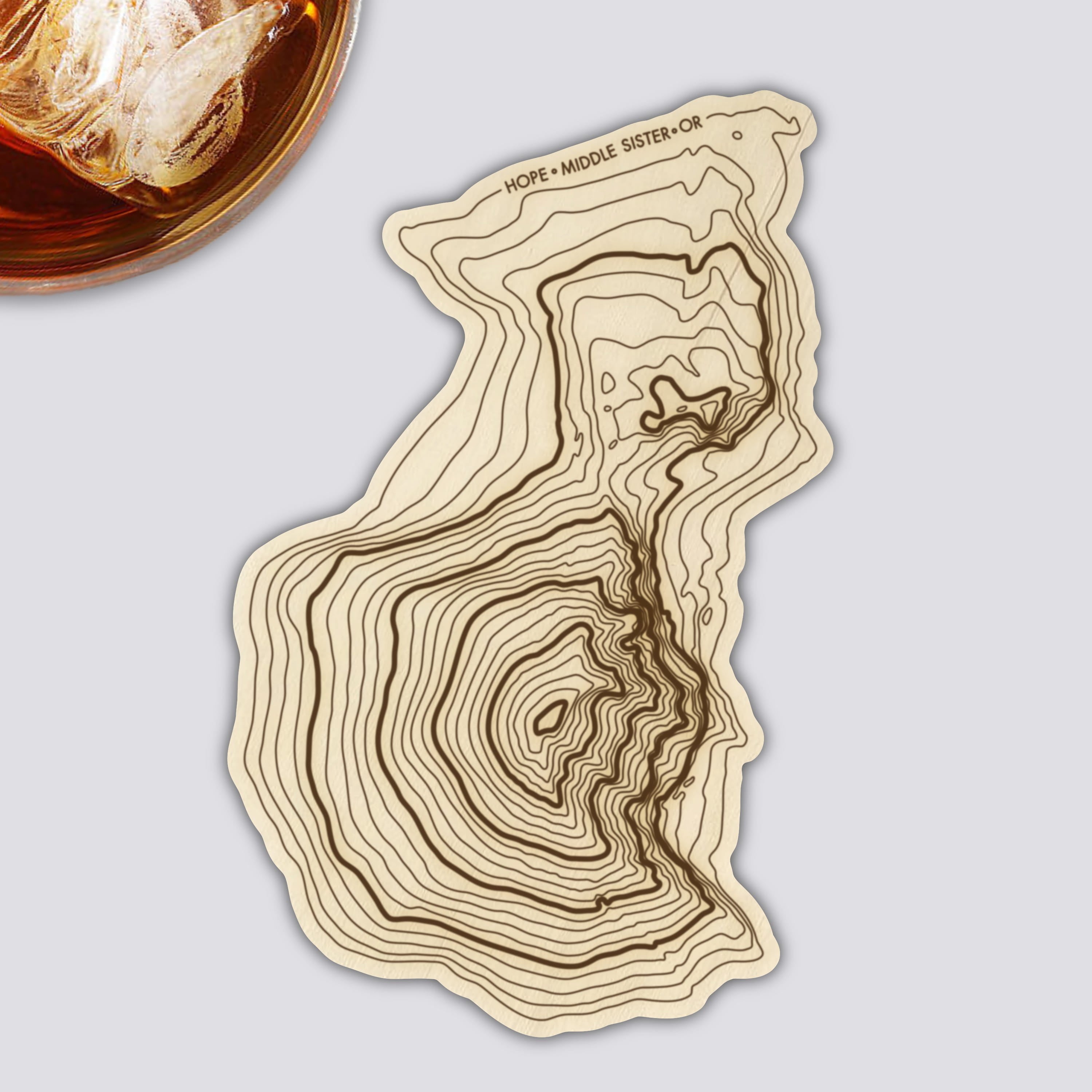 Middle Sister Coaster | Wood Coaster Topography Map | Three Sisters Oregon