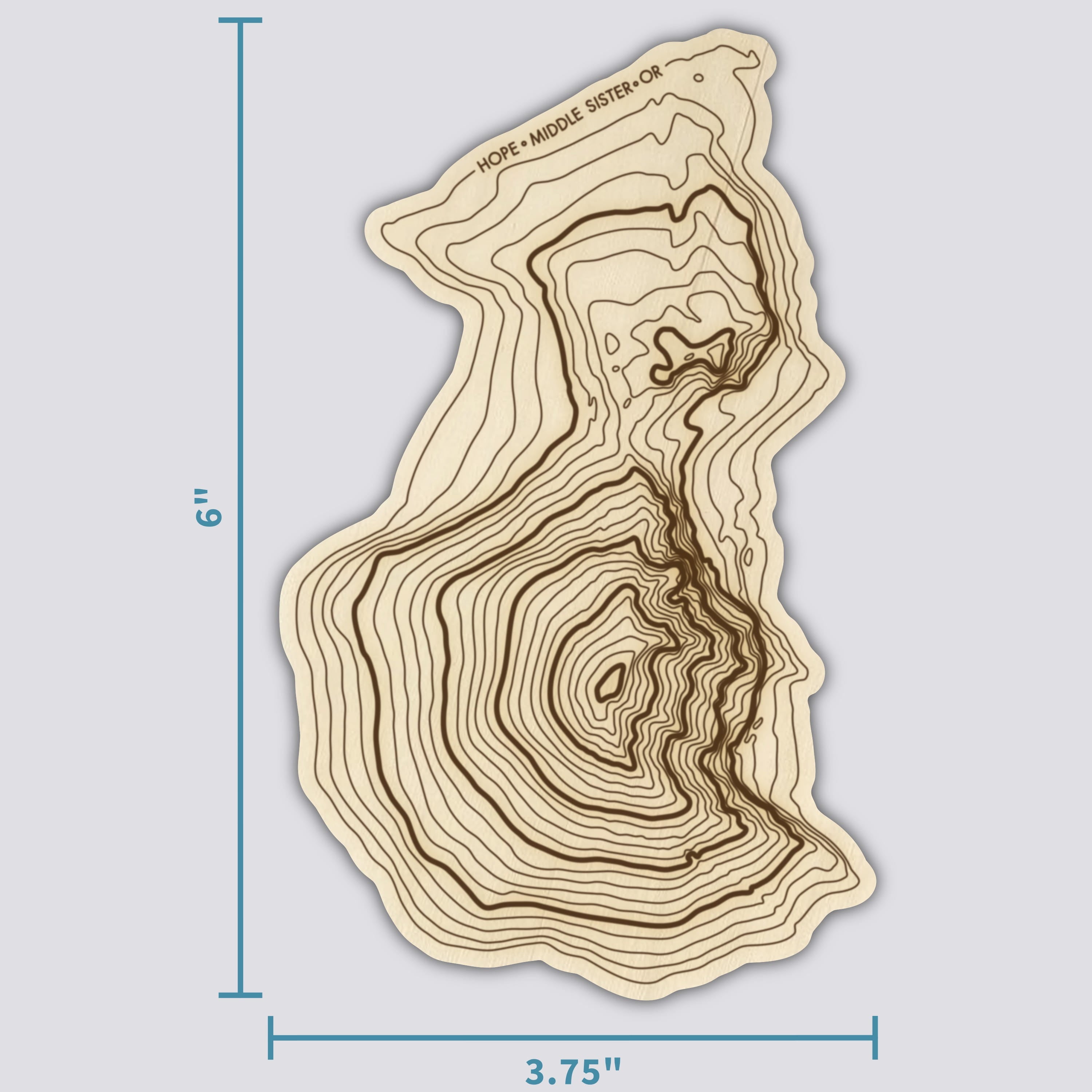 Middle Sister Coaster | Wood Coaster Topography Map | Three Sisters Oregon