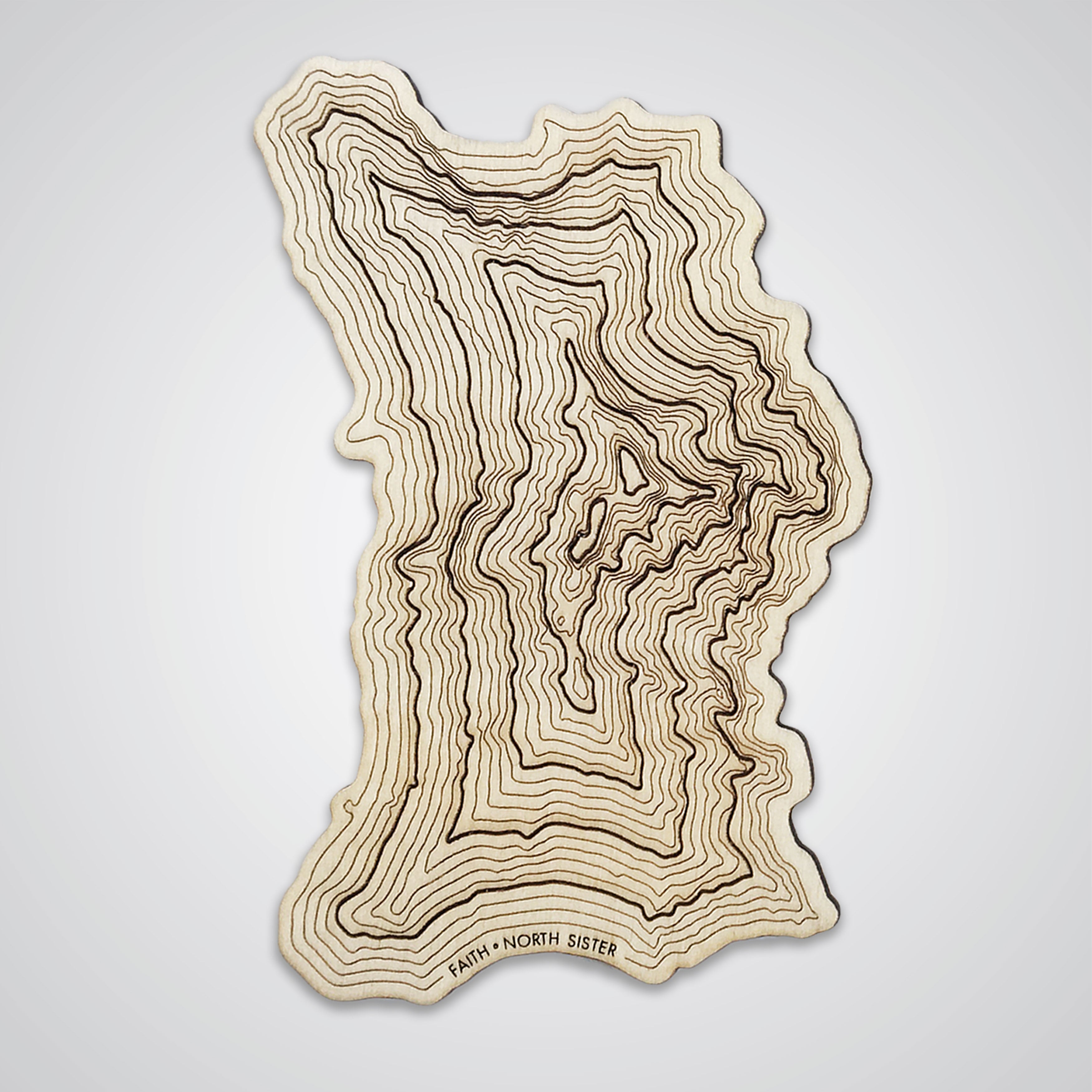 North Sister Topography Coaster - Single