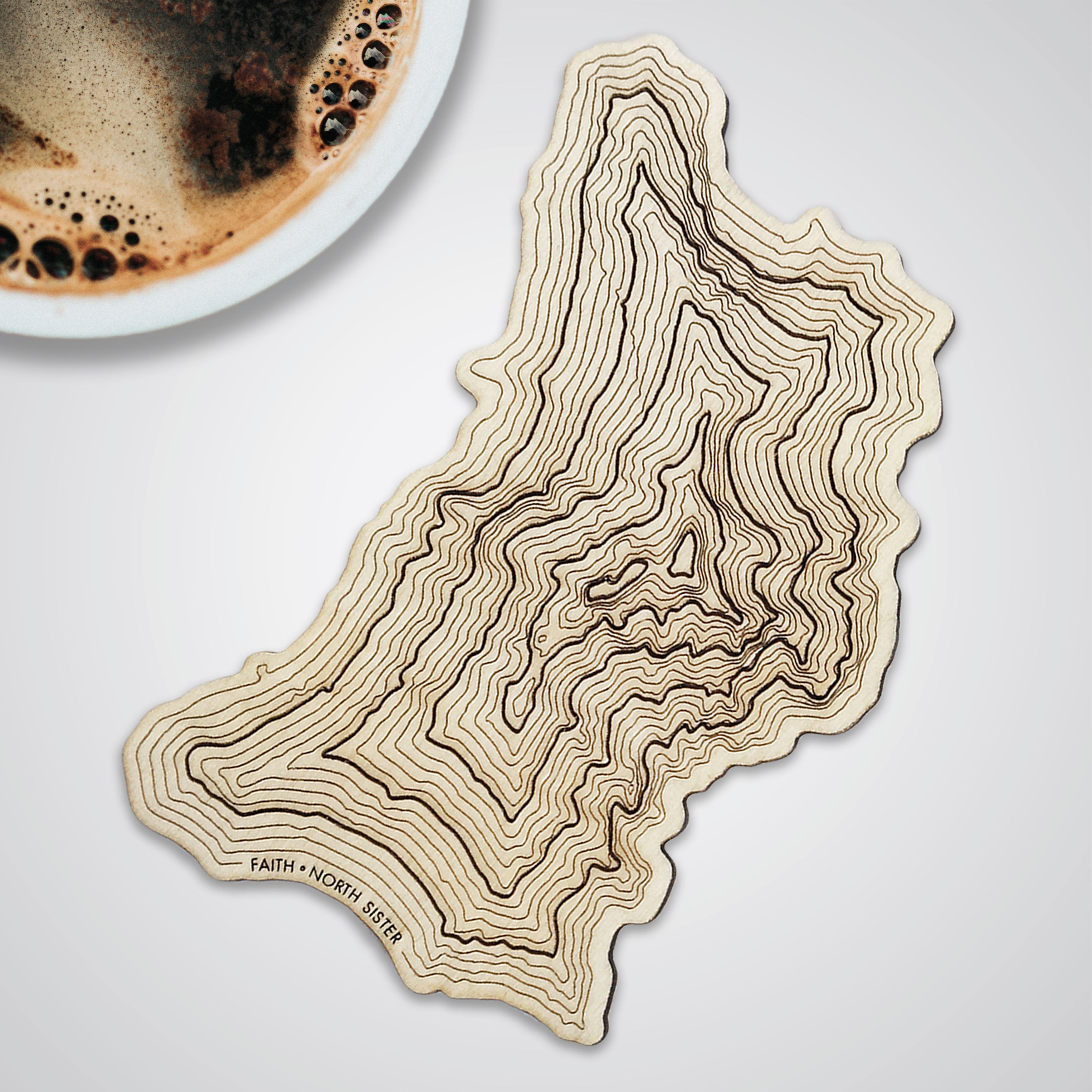 North Sister Topography Coaster - Single