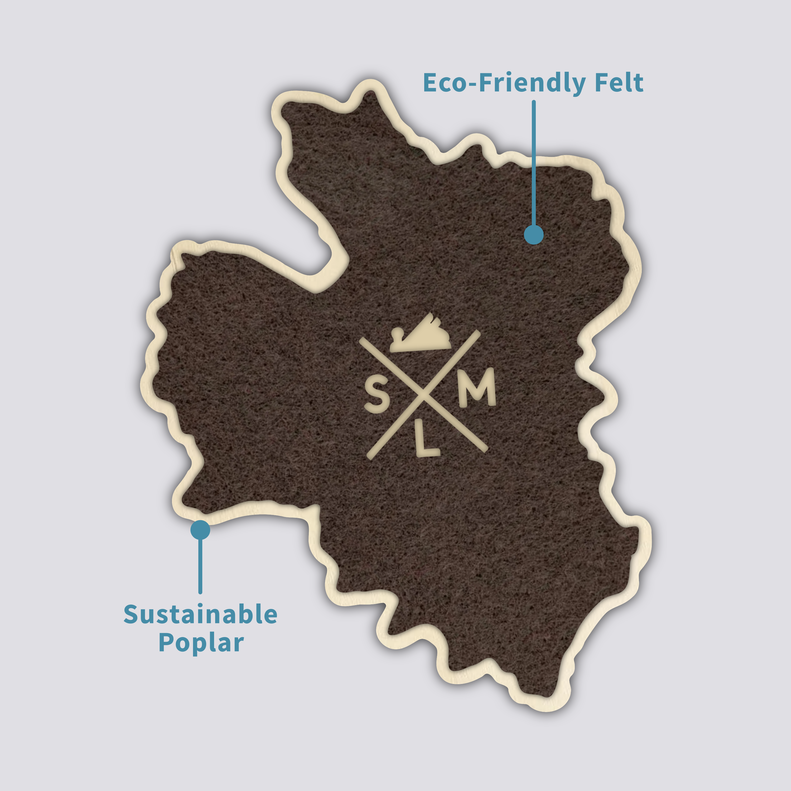 Three Fingered Jack Coaster | Wood Coaster Topography Map | Oregon Mountain