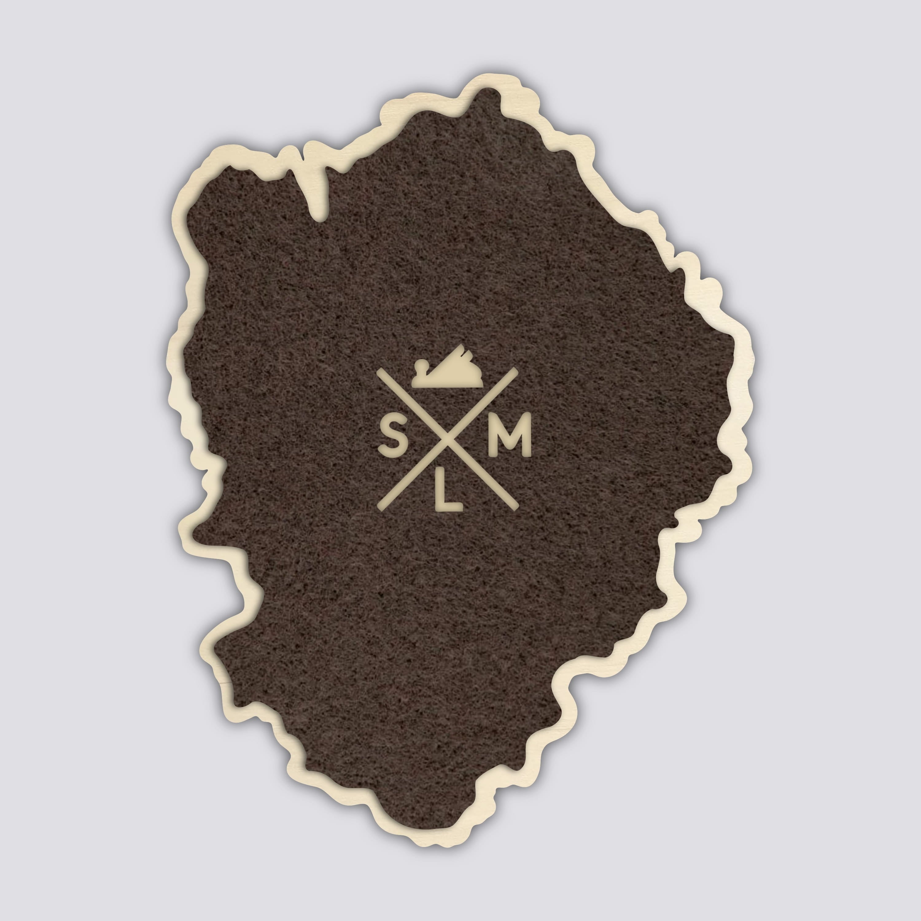 Mt Adams Coaster | Wood Coaster Topography Map | Washington Mountain Art