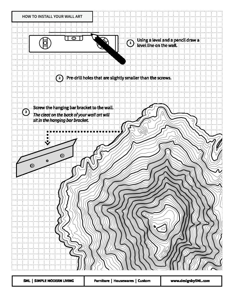 Mt Adams Topography Wall Art