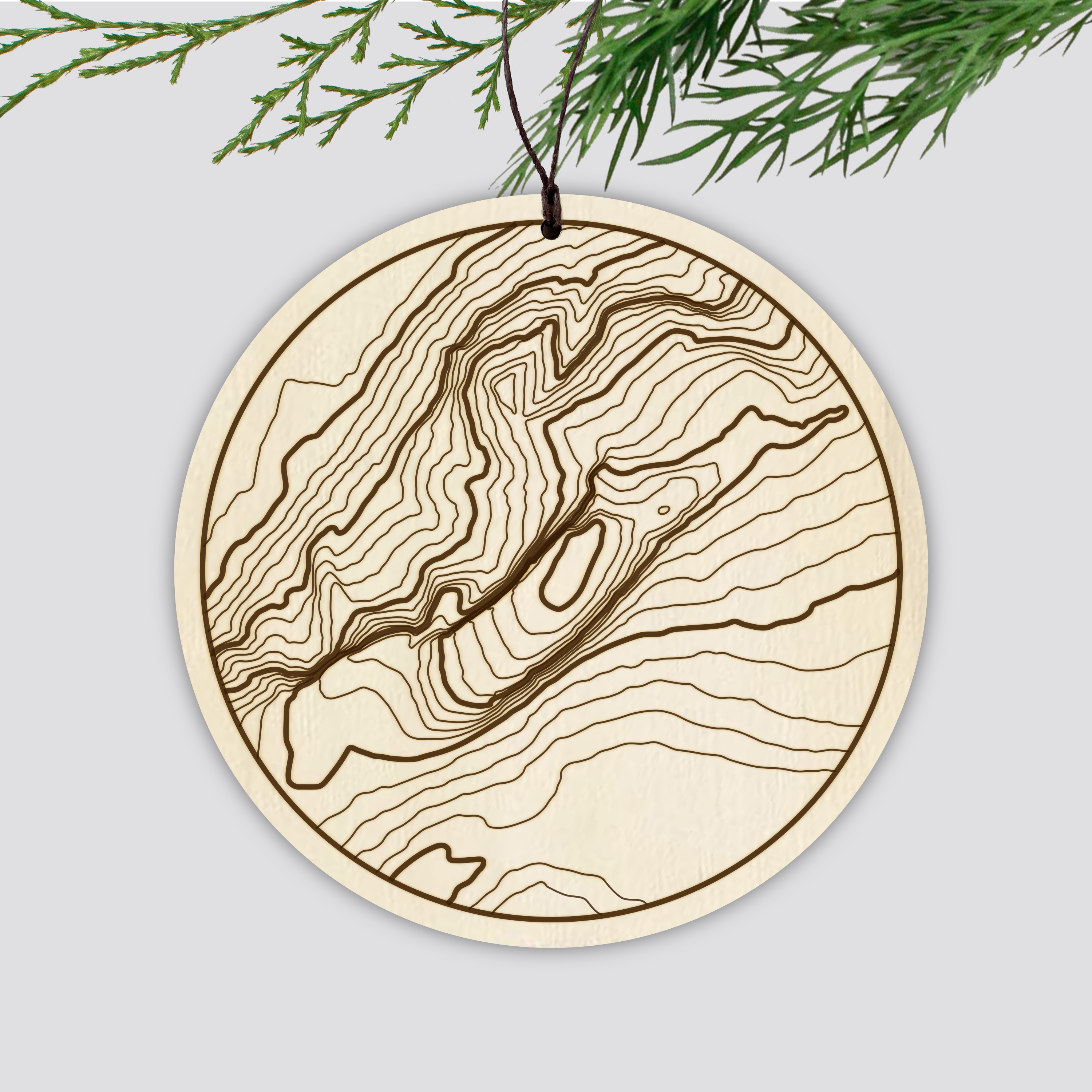 Half Dome Topography Ornament