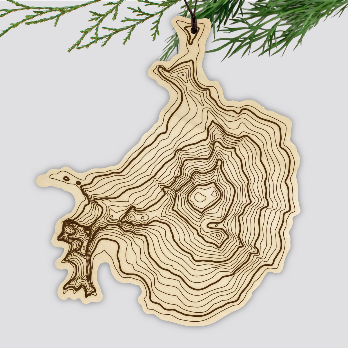 Mt Baker Topography Ornament