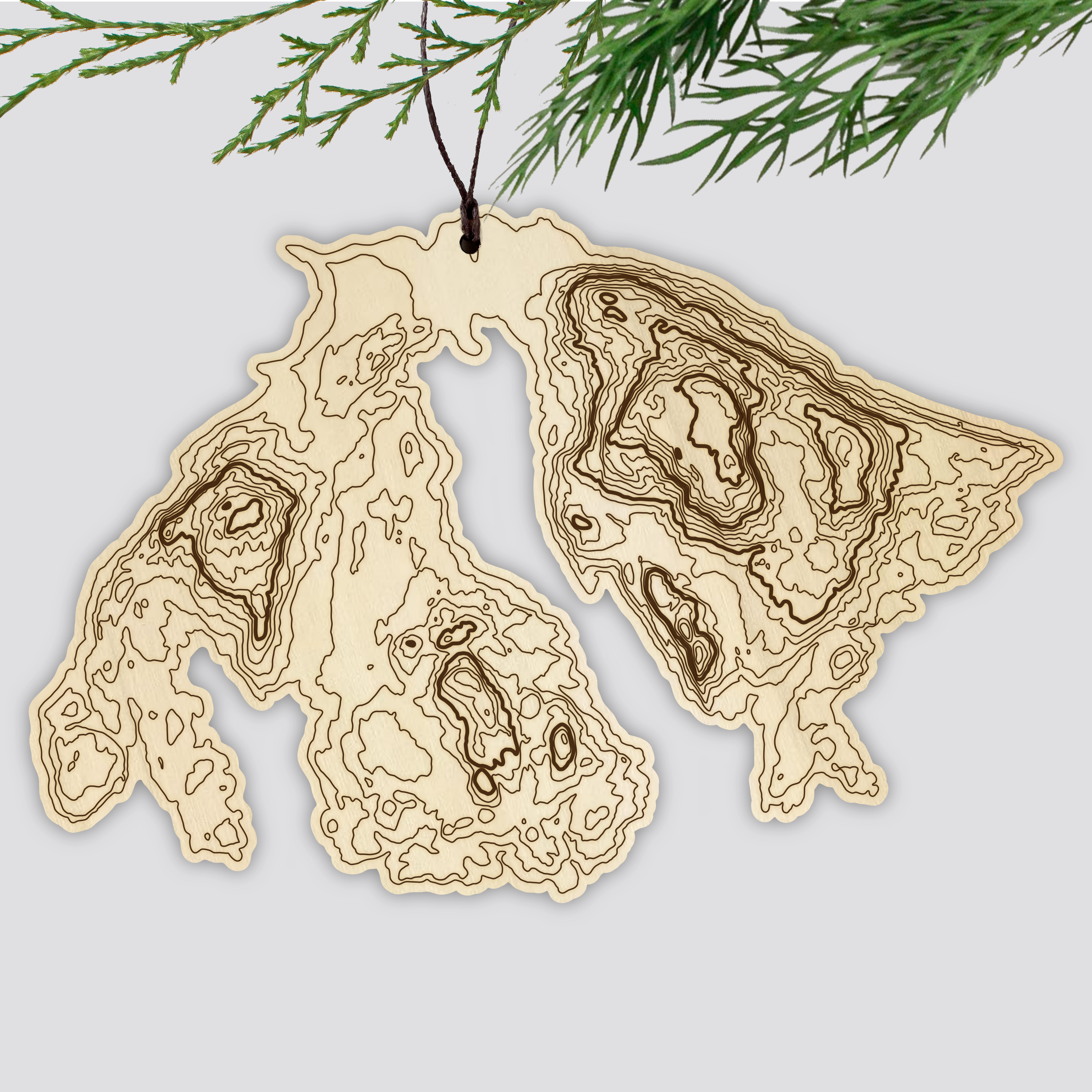 Orcas Island Topography Ornament