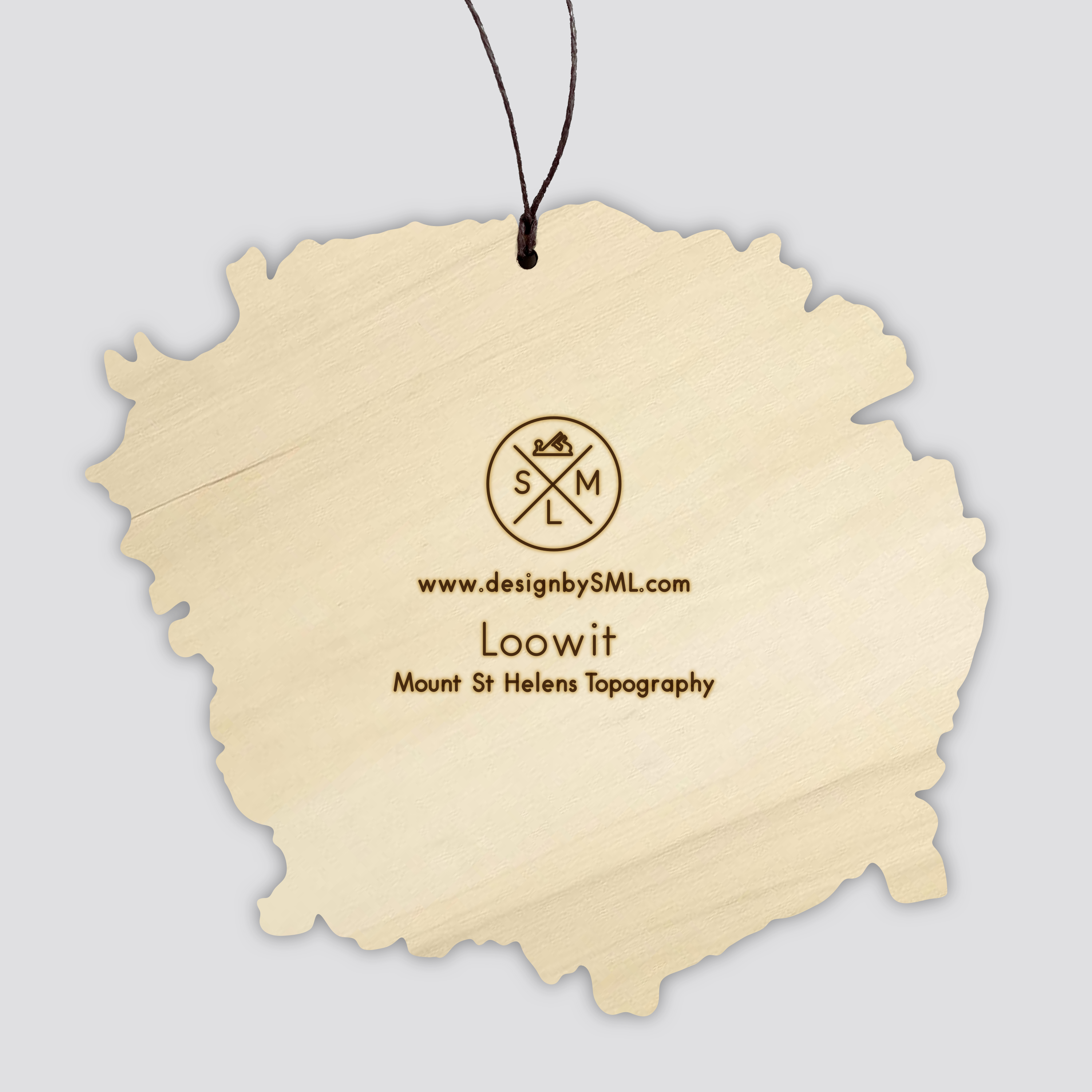 Mt St Helens Topography Ornament