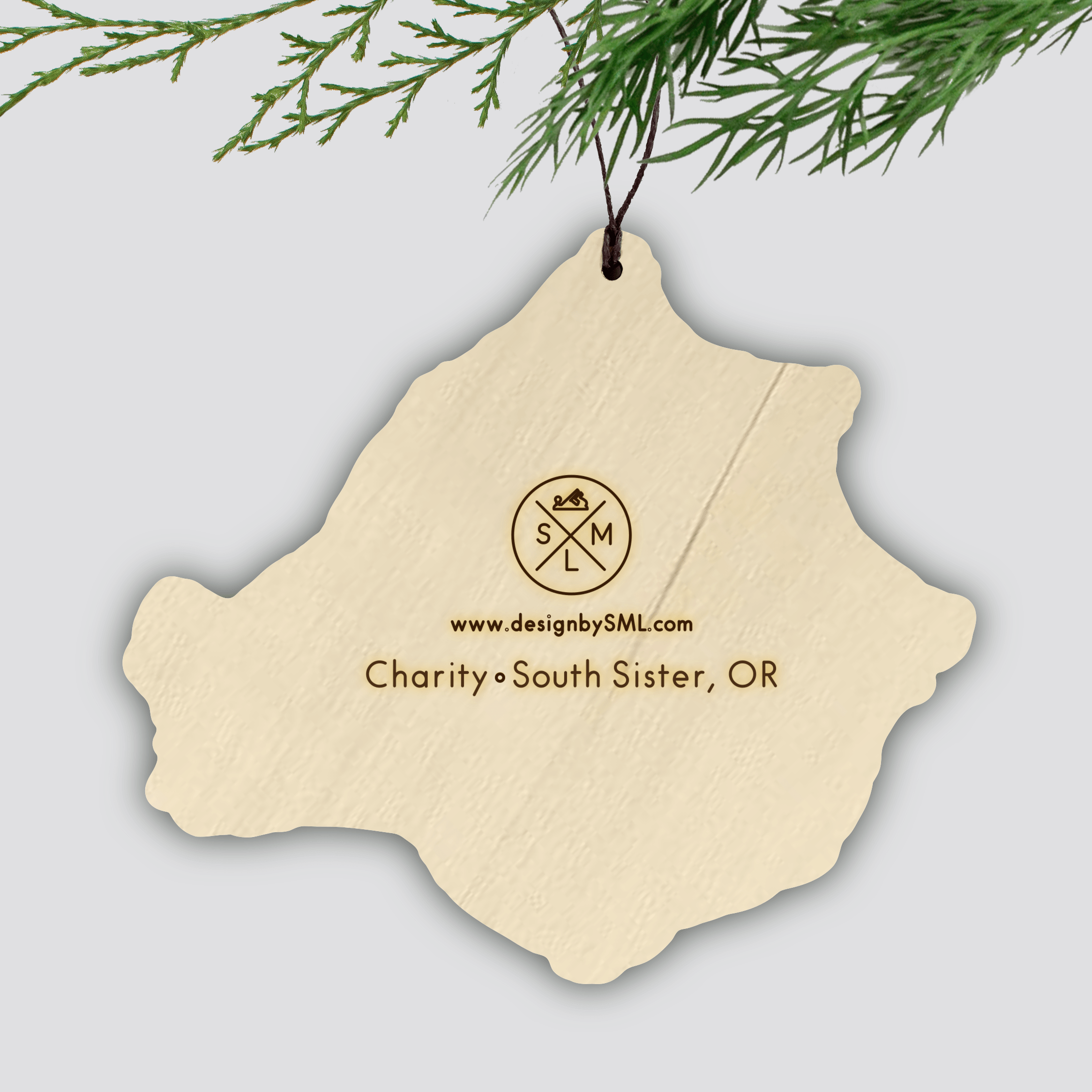 South Sister Topography Ornament