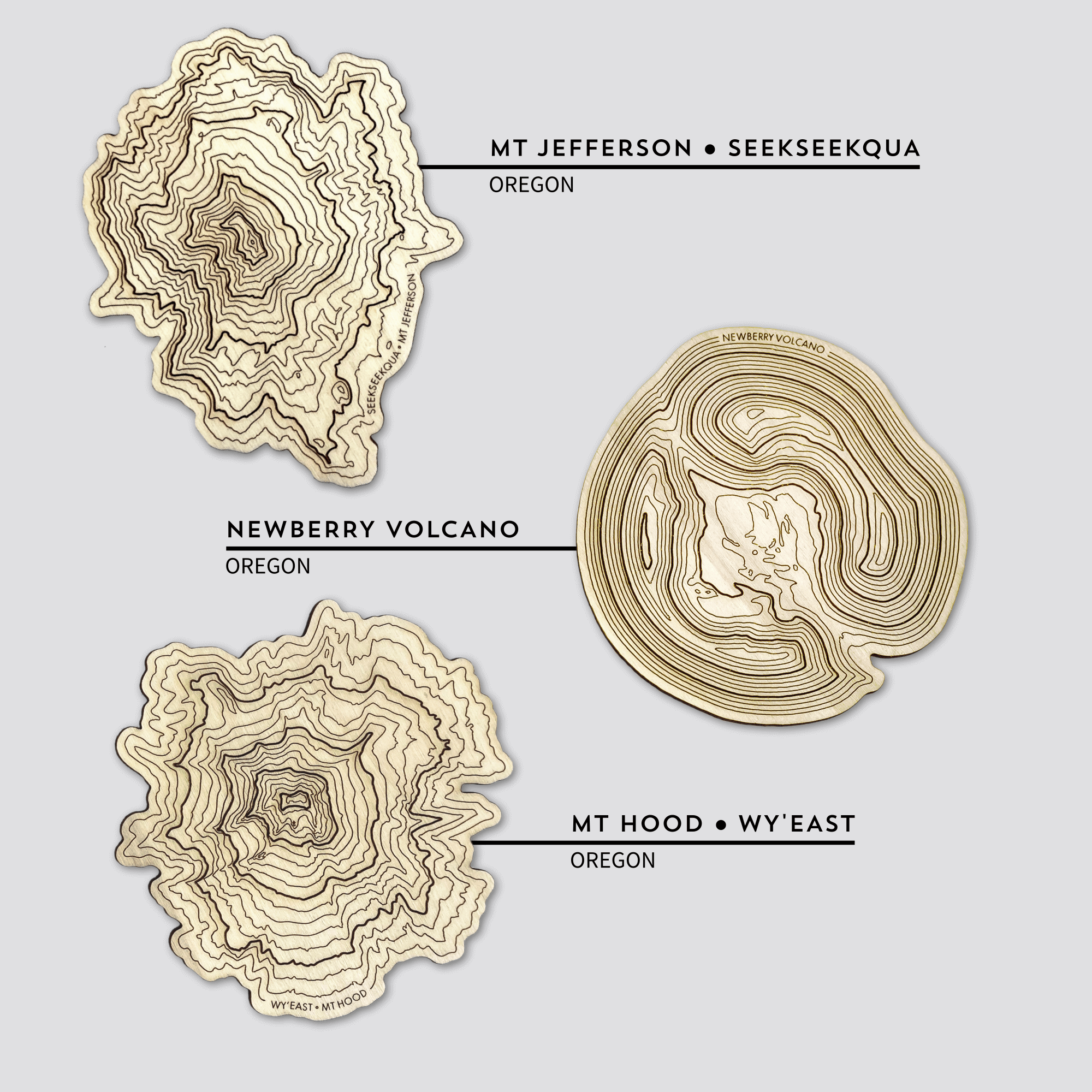 Mix-n-Match Topography Coasters - Set of 4