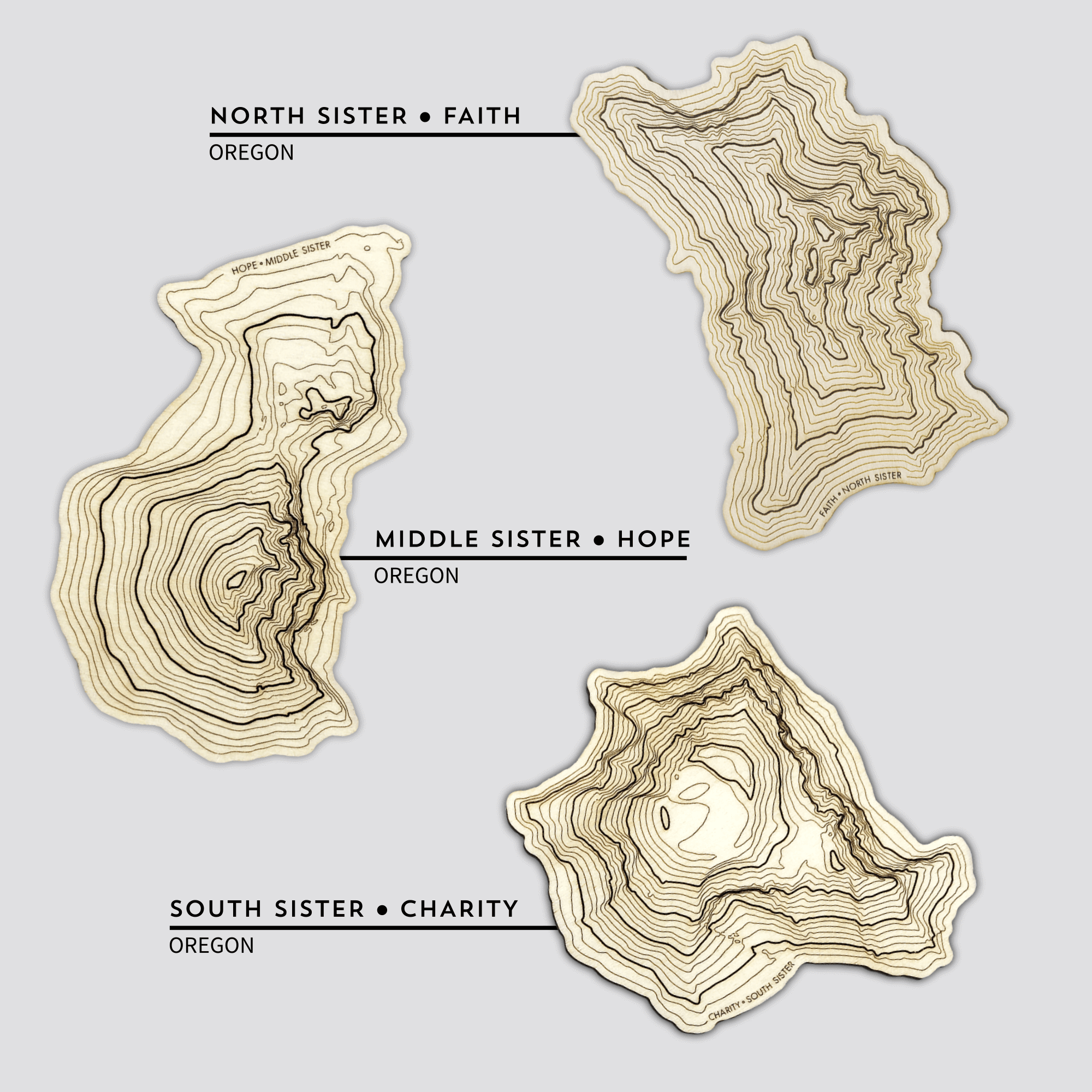 Mix-n-Match Topography Coasters - Set of 4