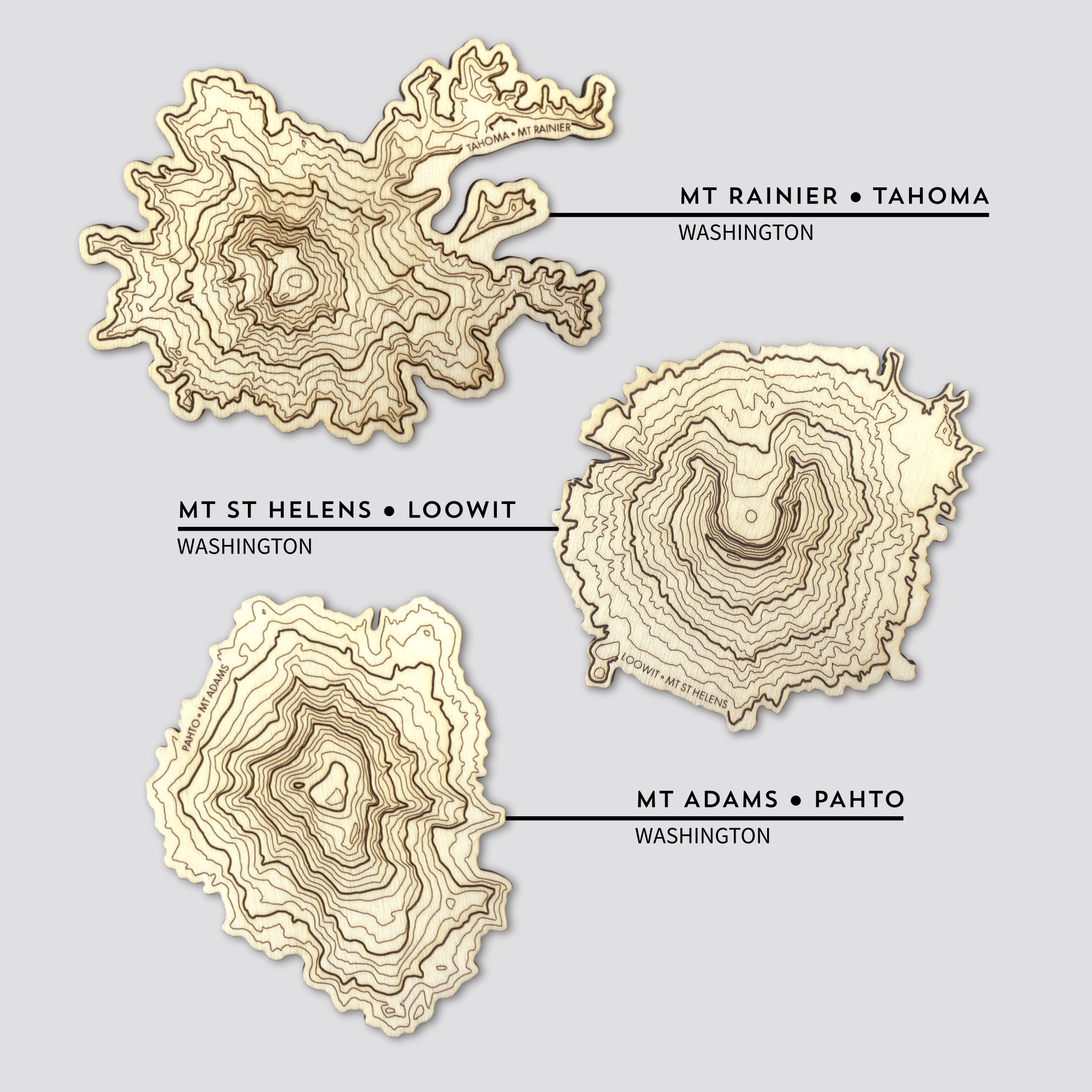 Mix-n-Match Topography Coasters - Set of 4