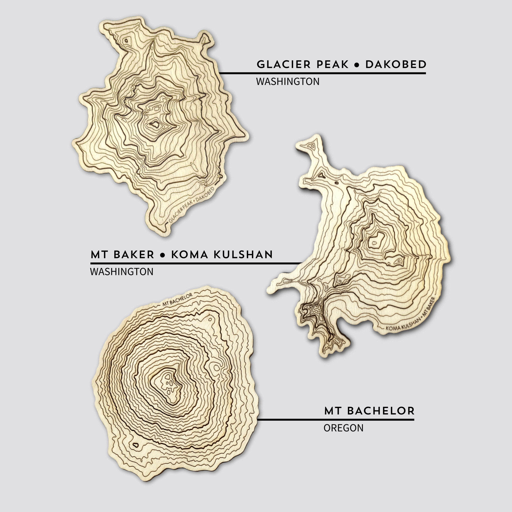 Mix-n-Match Topography Coasters - Set of 4