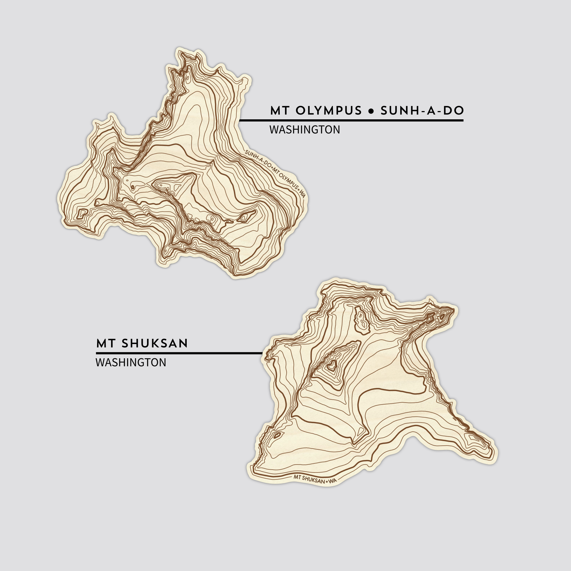 Mix-n-Match Topography Coasters - Set of 4