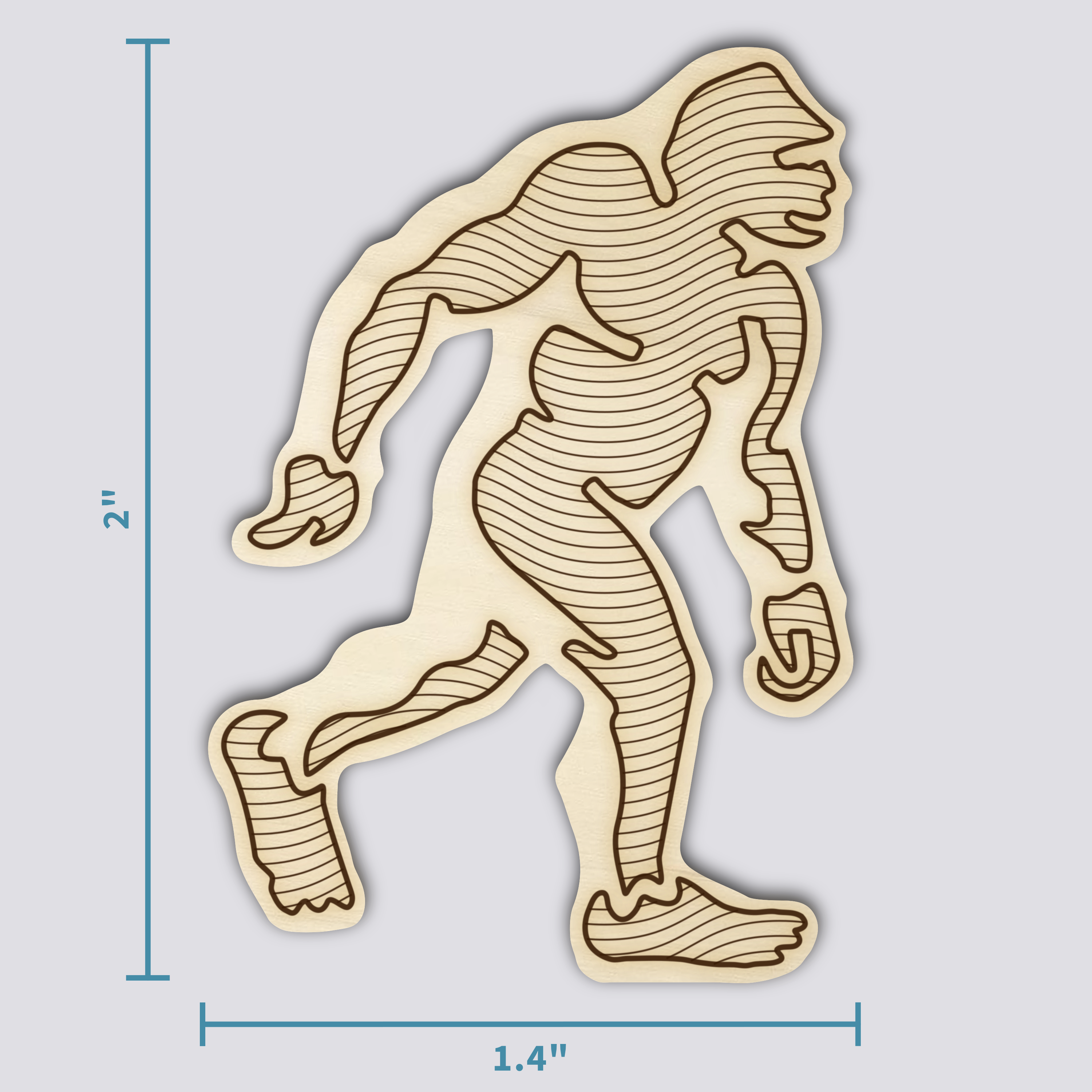 Little Sasquatch Magnet | Wood Magnet | Bigfoot Art