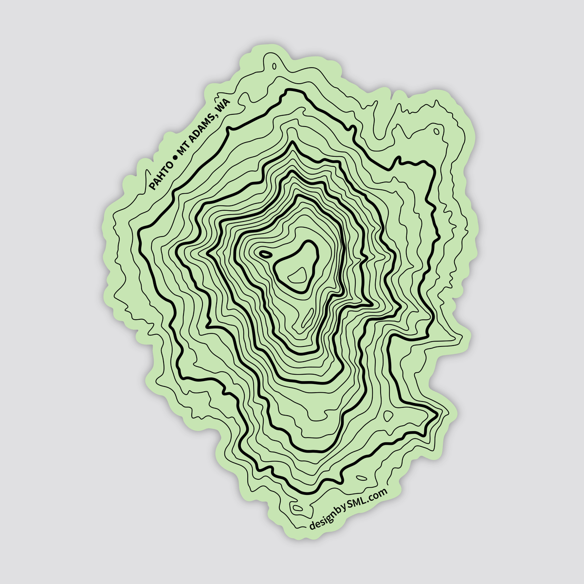 Mount Adams Topography Sticker