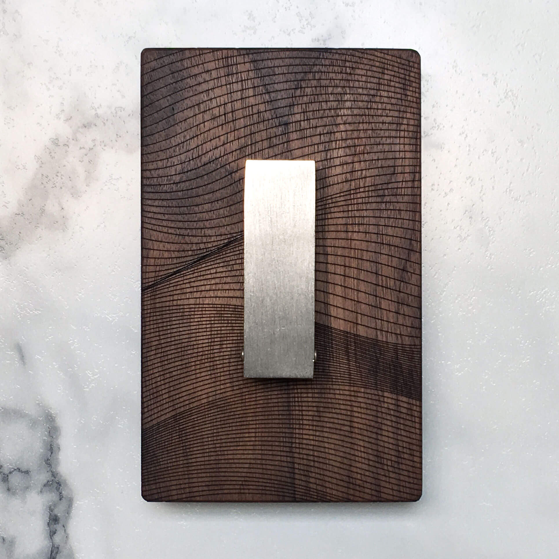 Waves Coat Hanger in Walnut Wood - 1 Hook