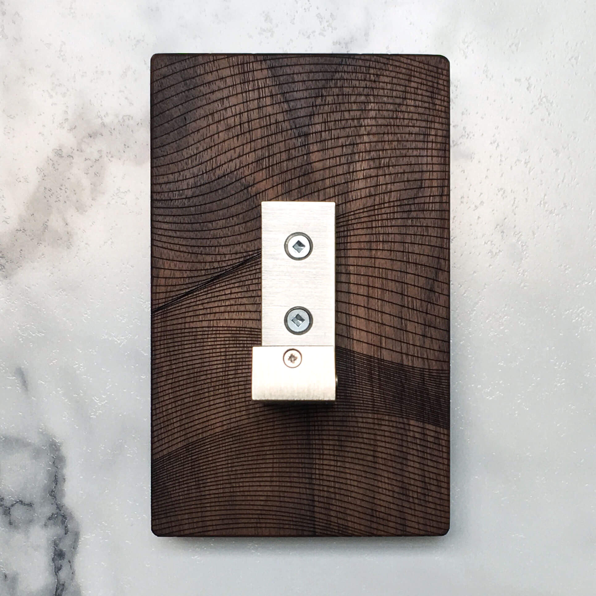 Waves Coat Hanger in Walnut Wood - 1 Hook