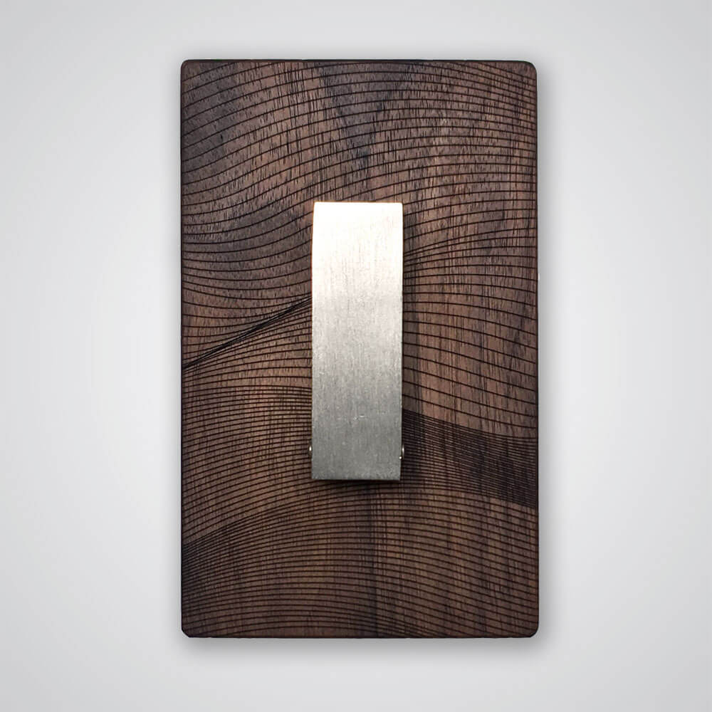 Waves Coat Hanger in Walnut Wood - 1 Hook