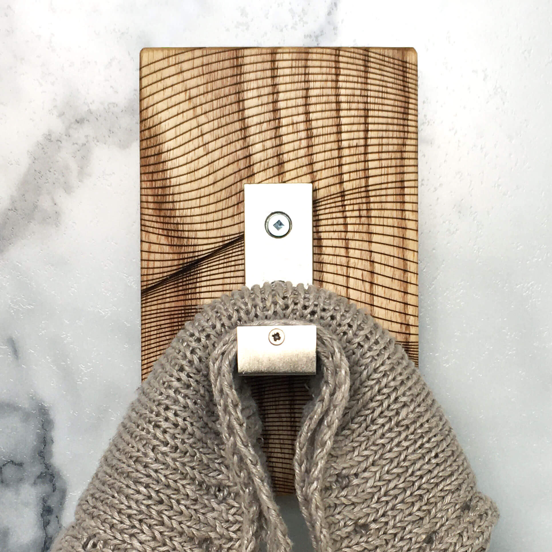 Waves Coat Hanger in Light Wood - 1 Hook