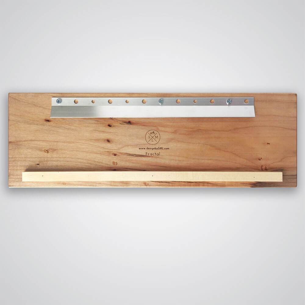 Fractal Coat Hanger in Light Wood - 2 Hooks