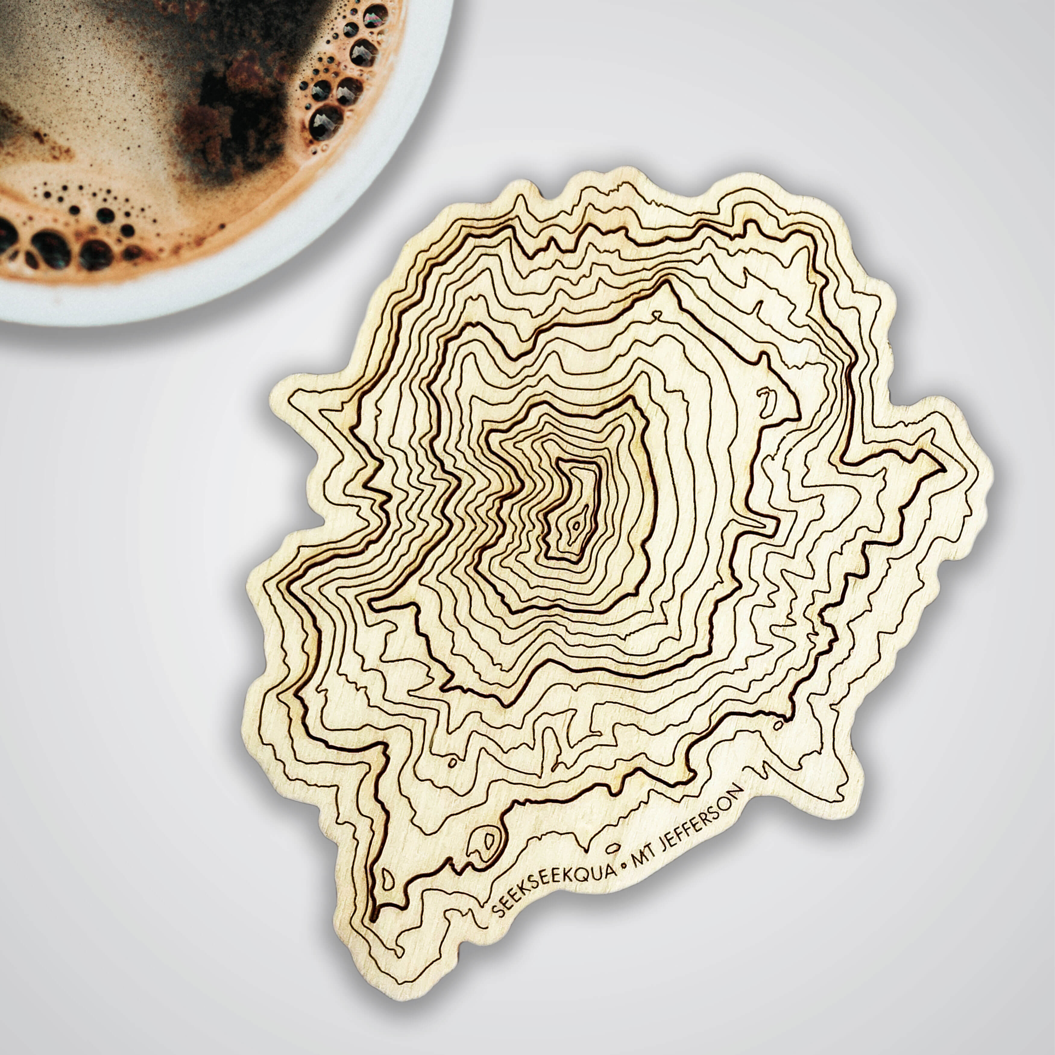Mt Jefferson Topography Coaster - Single