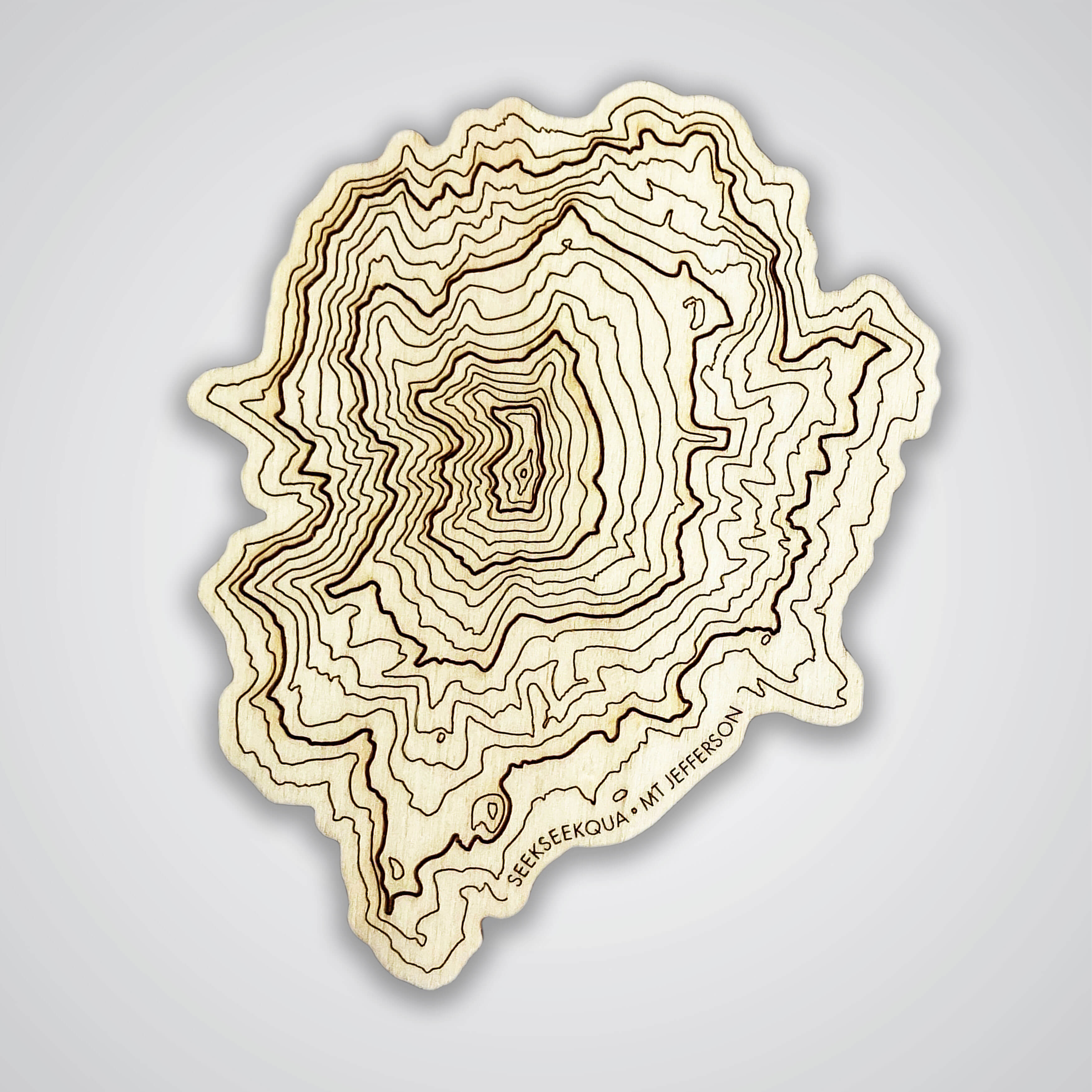 Mt Jefferson Topography Coaster - Single