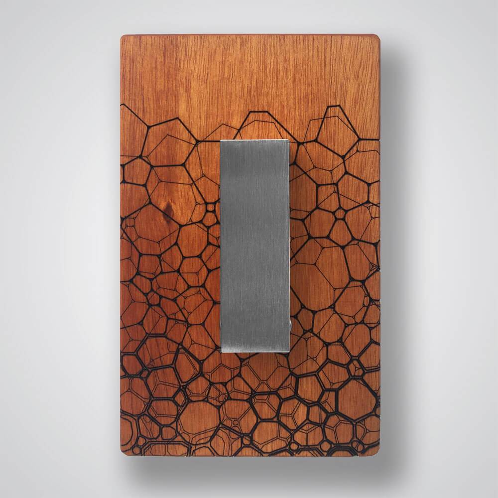 Fractal Coat Hanger in Red Wood - 1 Hook