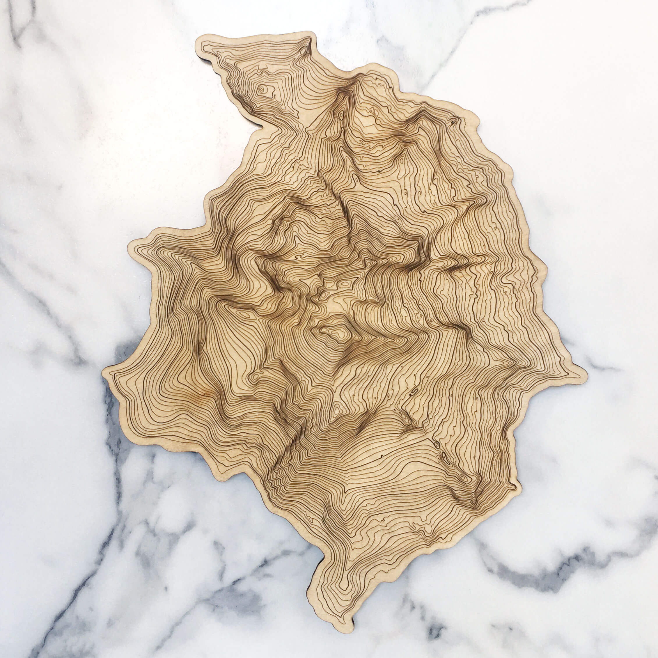 Glacier Peak Topography Wall Art