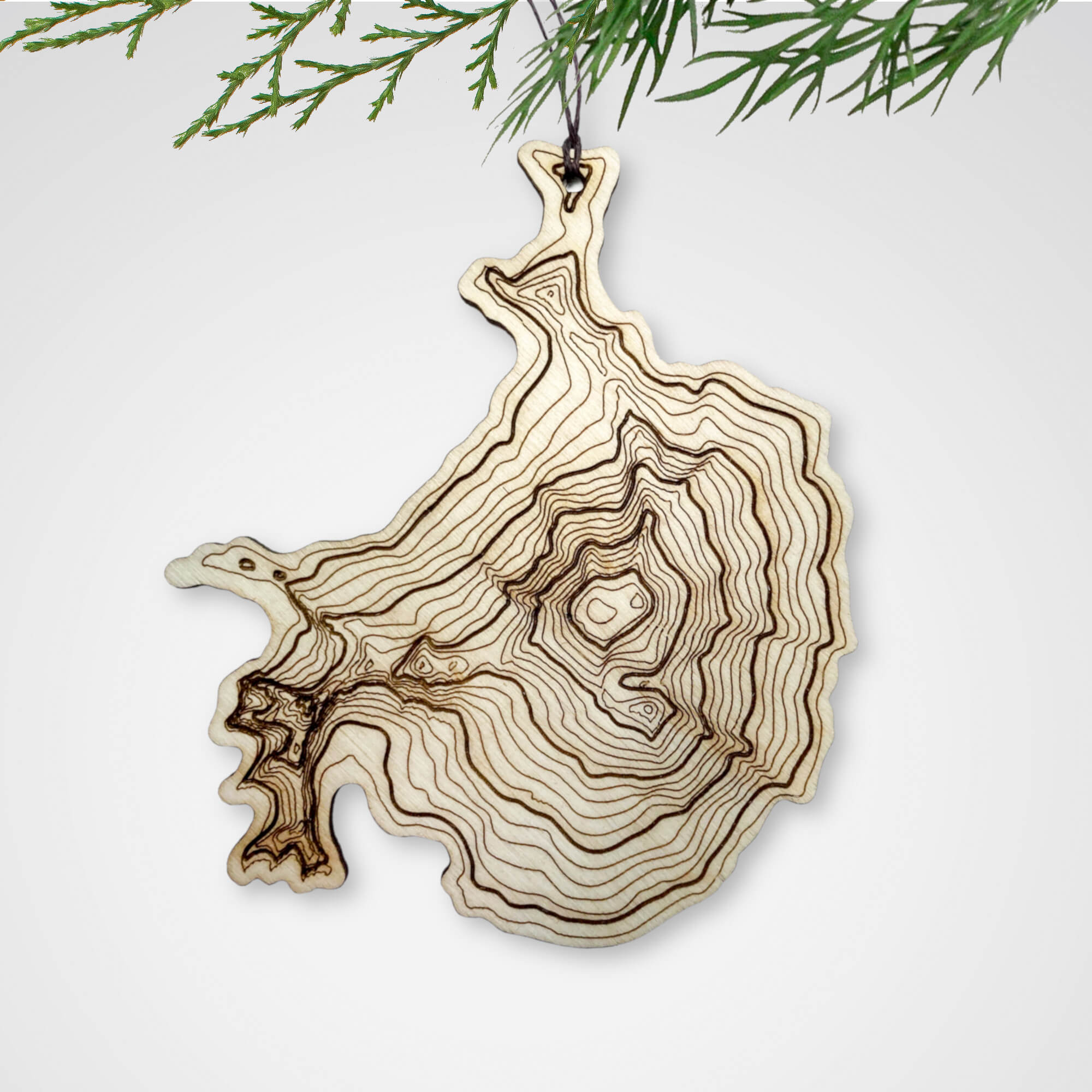 Mt Baker Topography Ornament